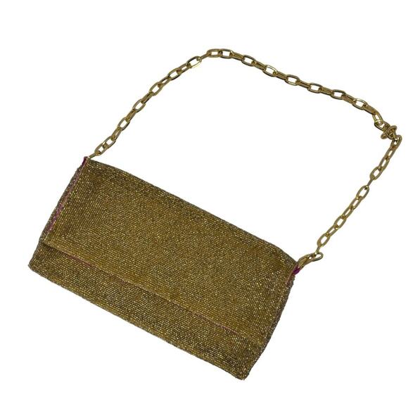 christiana Handbags - Christiana Vintage Evening Bag - Gold Beaded Shoulder Bag